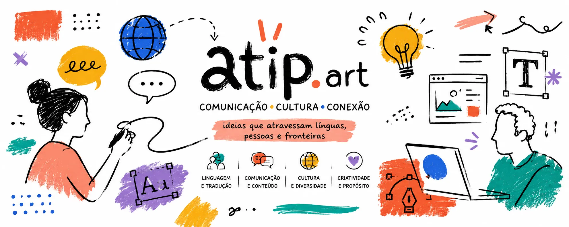 Ilustração atip.art — comunicação, cultura e conexão